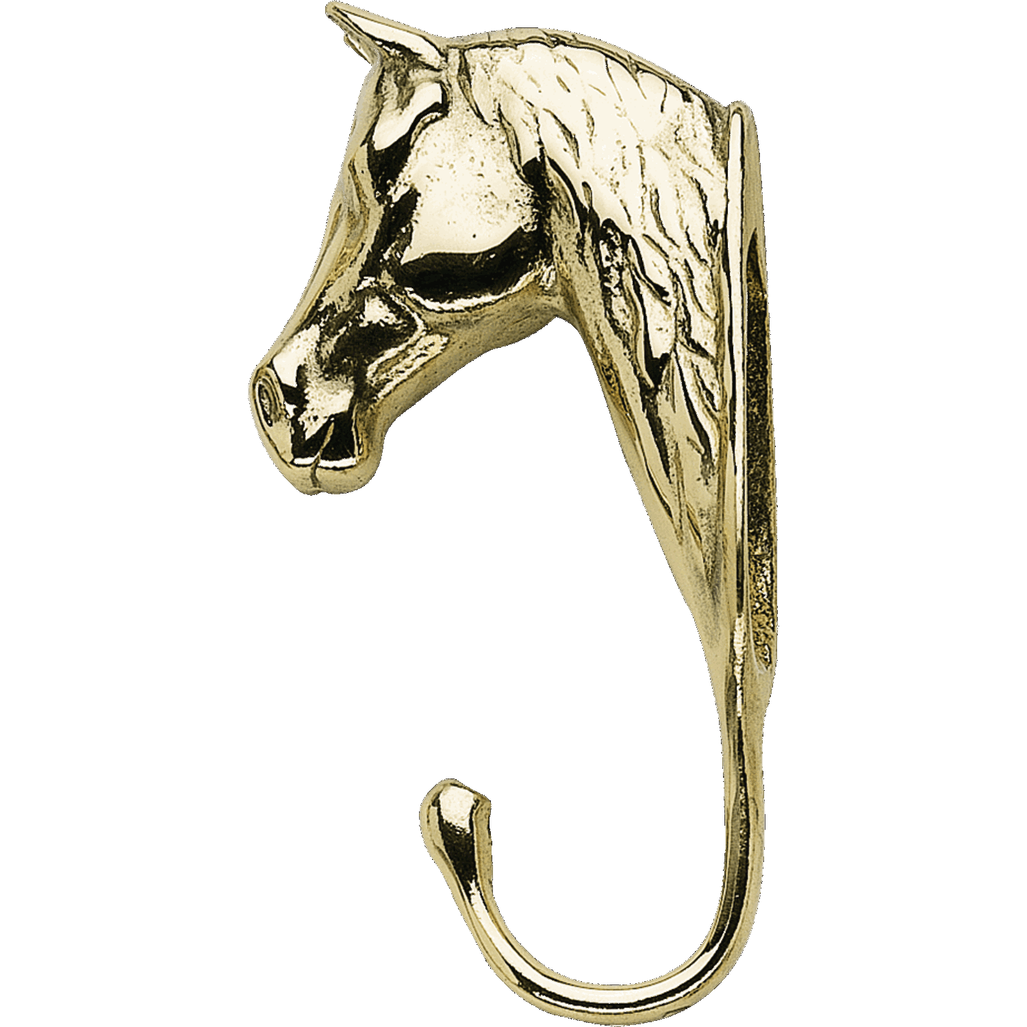 Brass-polished Horse Head Hanger