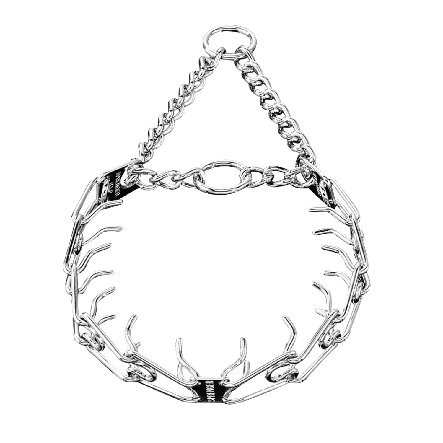 ULTRA-PLUS Training Collar with Center-Plate & Assembly Chain - Steel Chrome-Plated