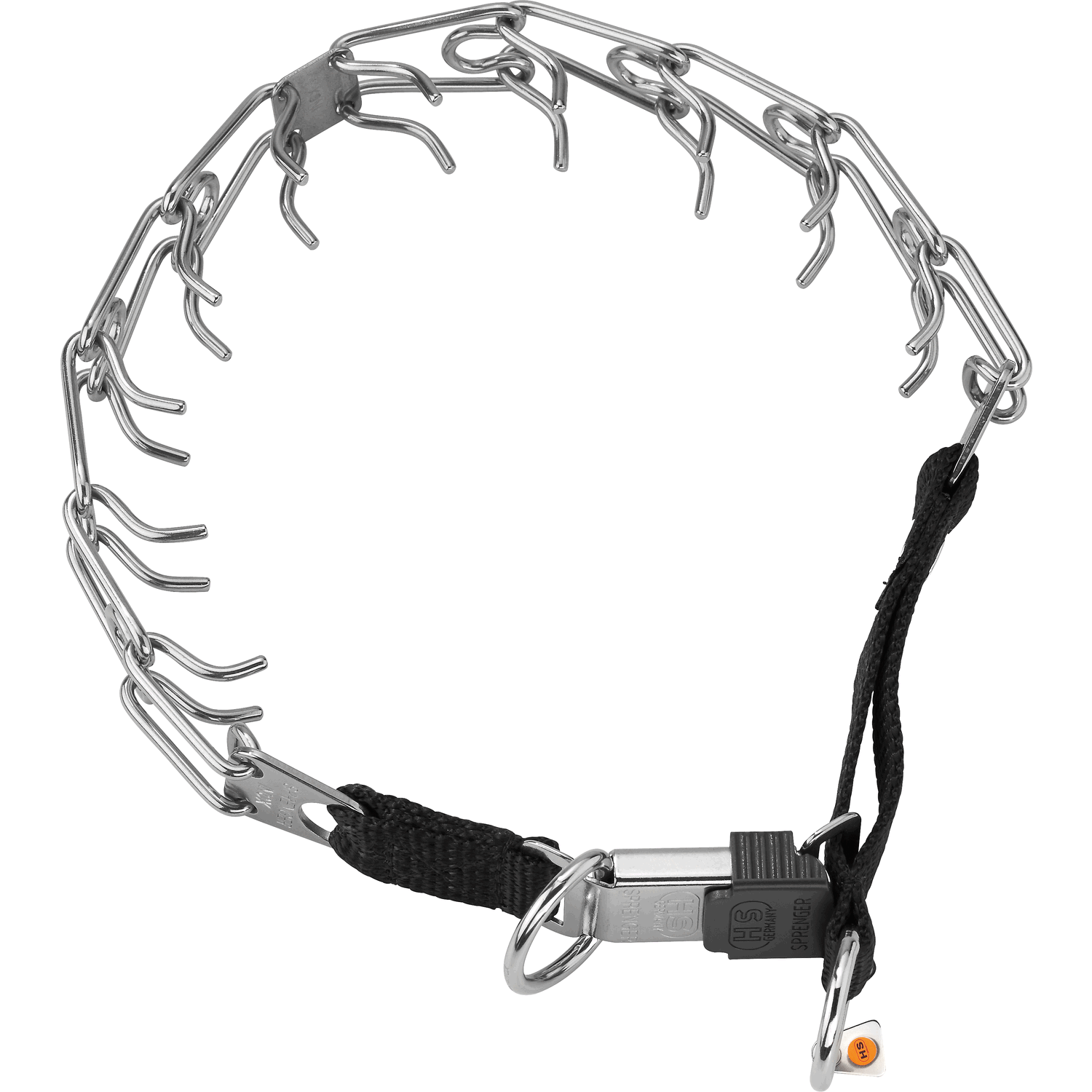 ULTRA-PLUS Training Collar with Center-Plate & ClicLock (Stainless Steel) - 2 Rings & Restriction