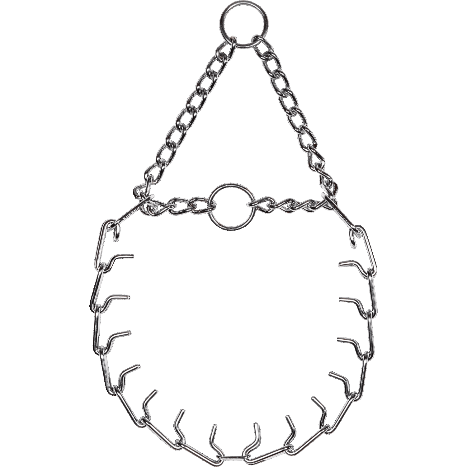 ULTRA-PLUS Training Collar with Center-Plate & Assembly Chain (Steel Chrome-Plated) - 3mm with Short Links/20"