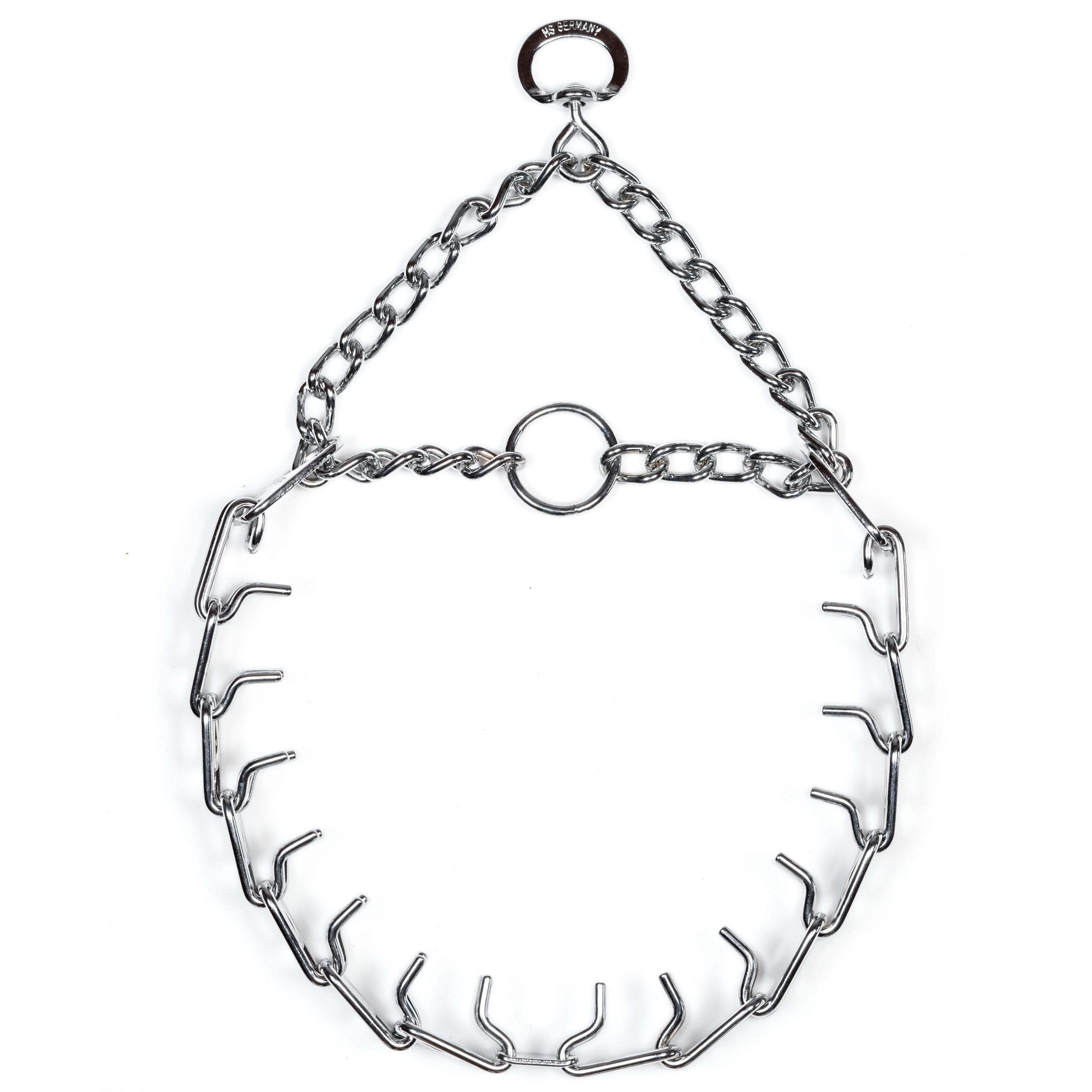 ULTRA-PLUS Training Collar with Center-Plate & Assembly Chain (Steel Chrome-Plated) - 3mm with Short Links/20"