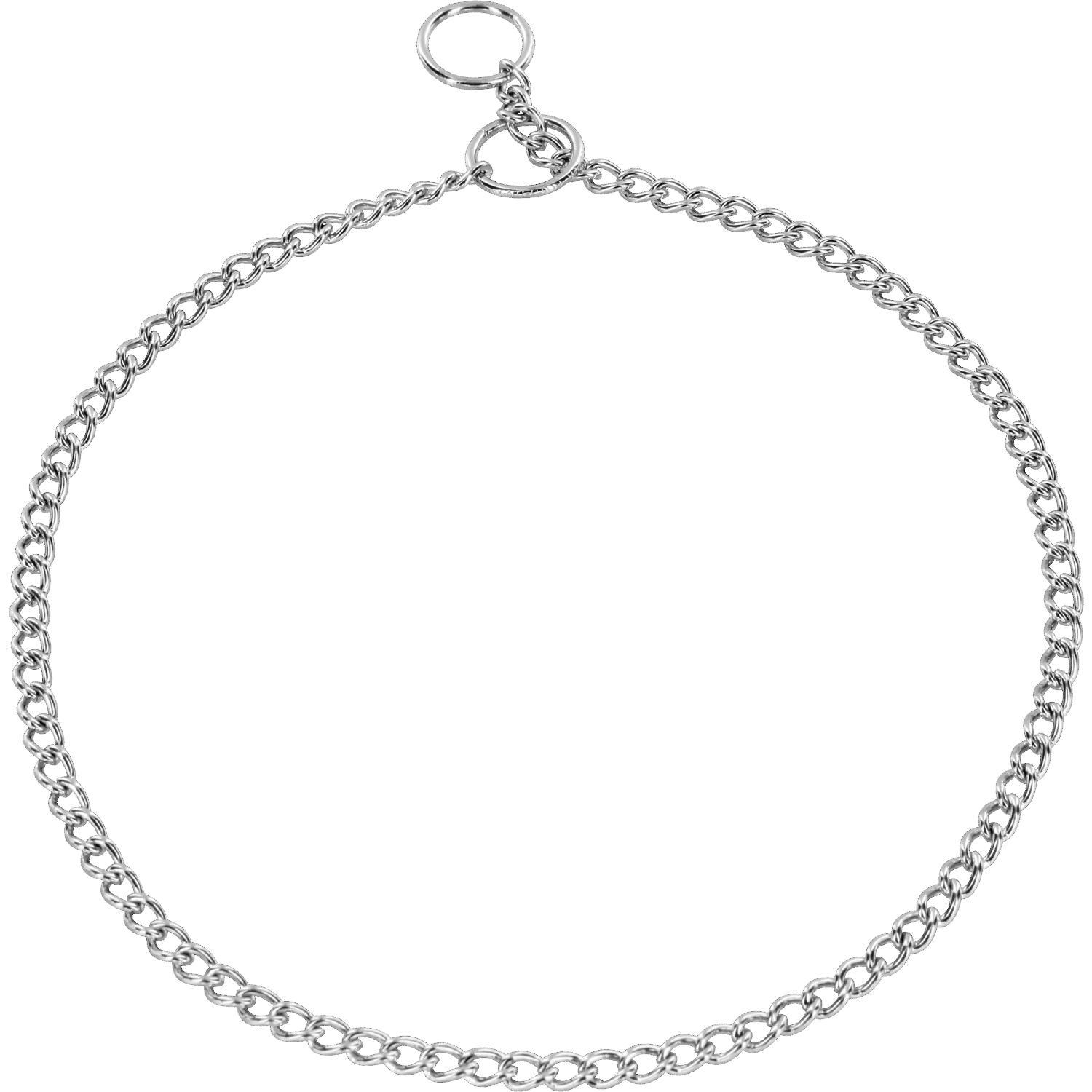 Round Chain Link Collar (Steel Chrome-Plated) - 1.35mm