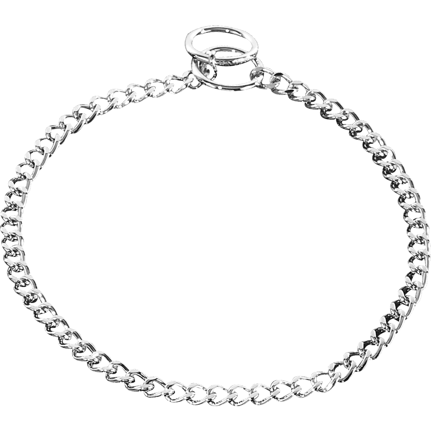 Flat Chain Link Collar (Steel Chrome-Plated) - 2mm