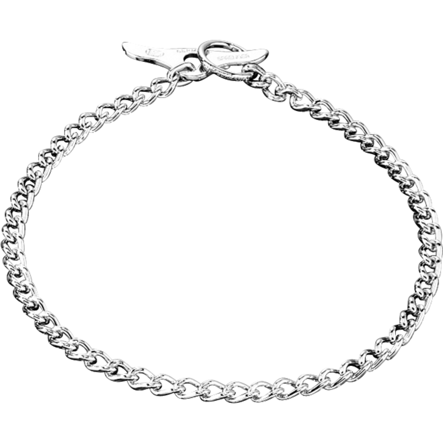 Round Chain Link Collar (Steel Chrome-Plated) - 2.5mm