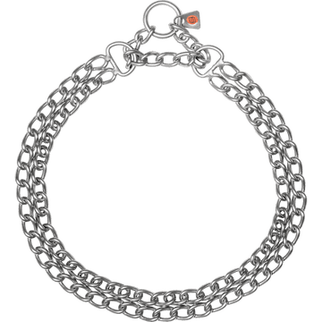 Twin Row Martingale Collar (Stainless Steel Matte) - 3mm