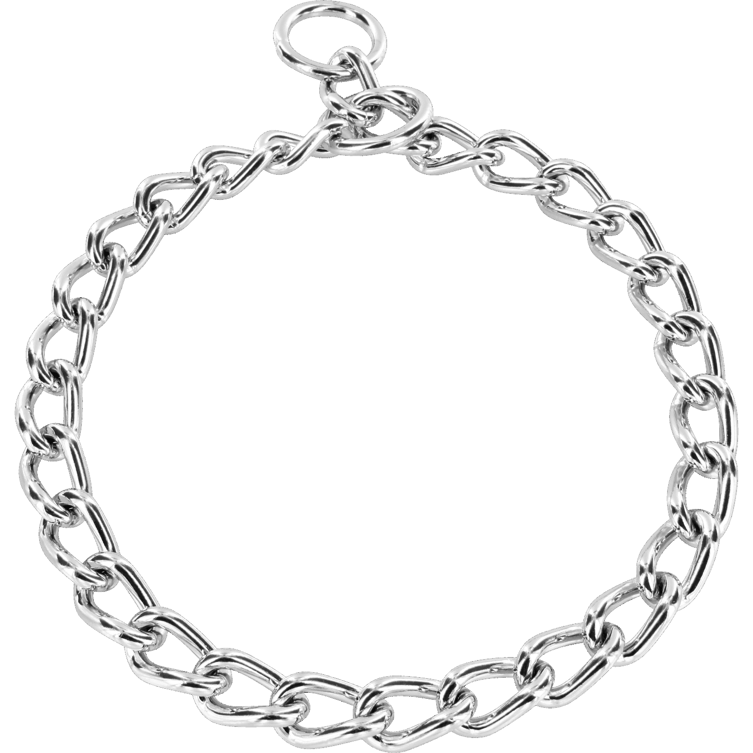 Round Chain Link Collar (Steel Chrome-Plated) - 5mm