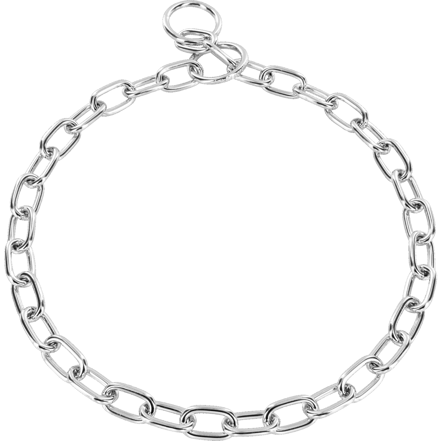 Medium Chain Link Collar (Steel Chrome-Plated) - 3mm