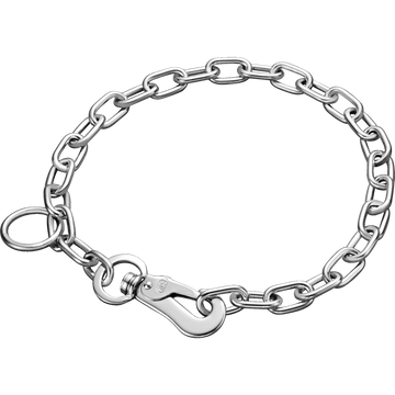 Adjustable Medium Chain Link Collar with SPRENGER Hook (Steel Chrome-Plated) - 3mm