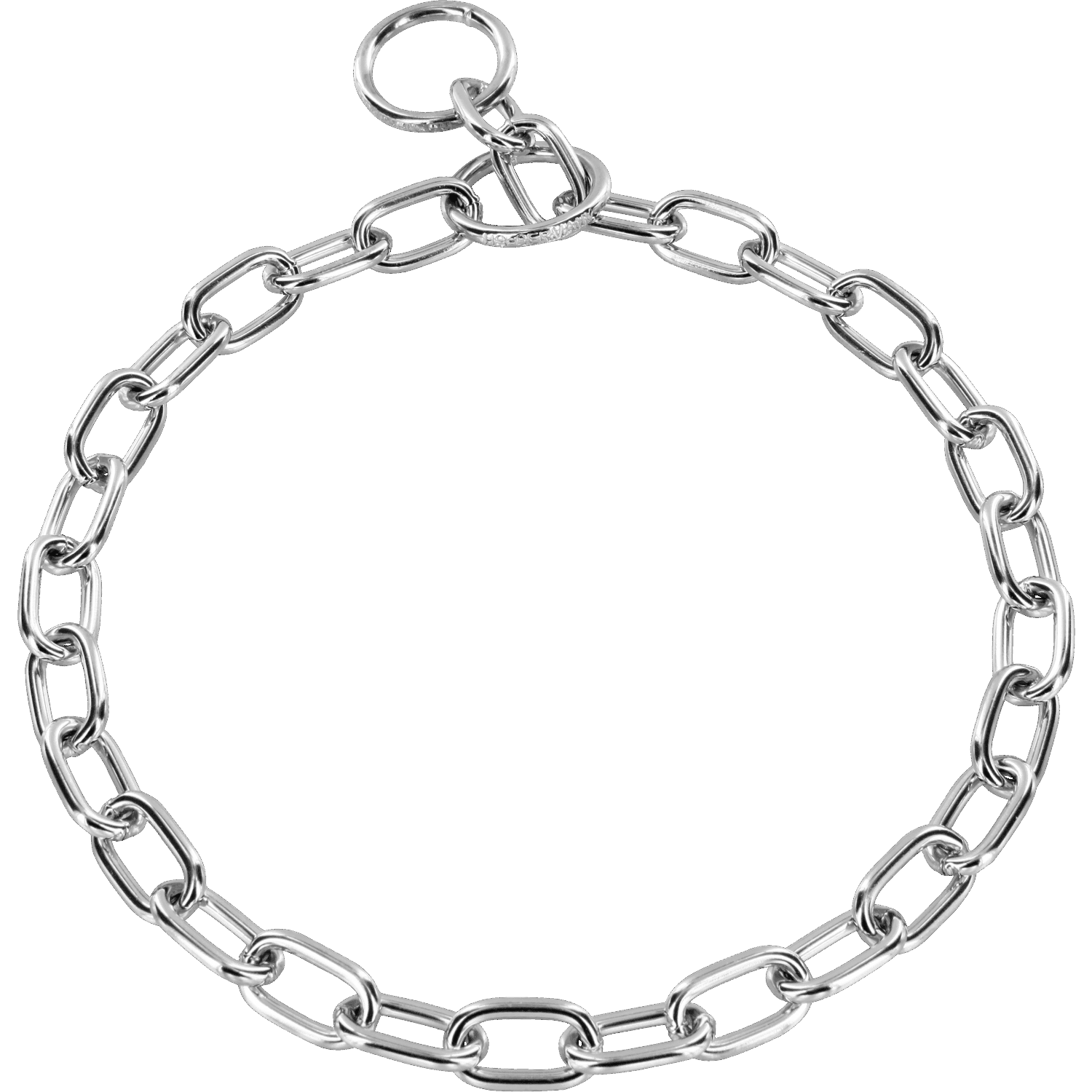 Medium Chain Link Collar (Steel Chrome-Plated) - 3.4mm