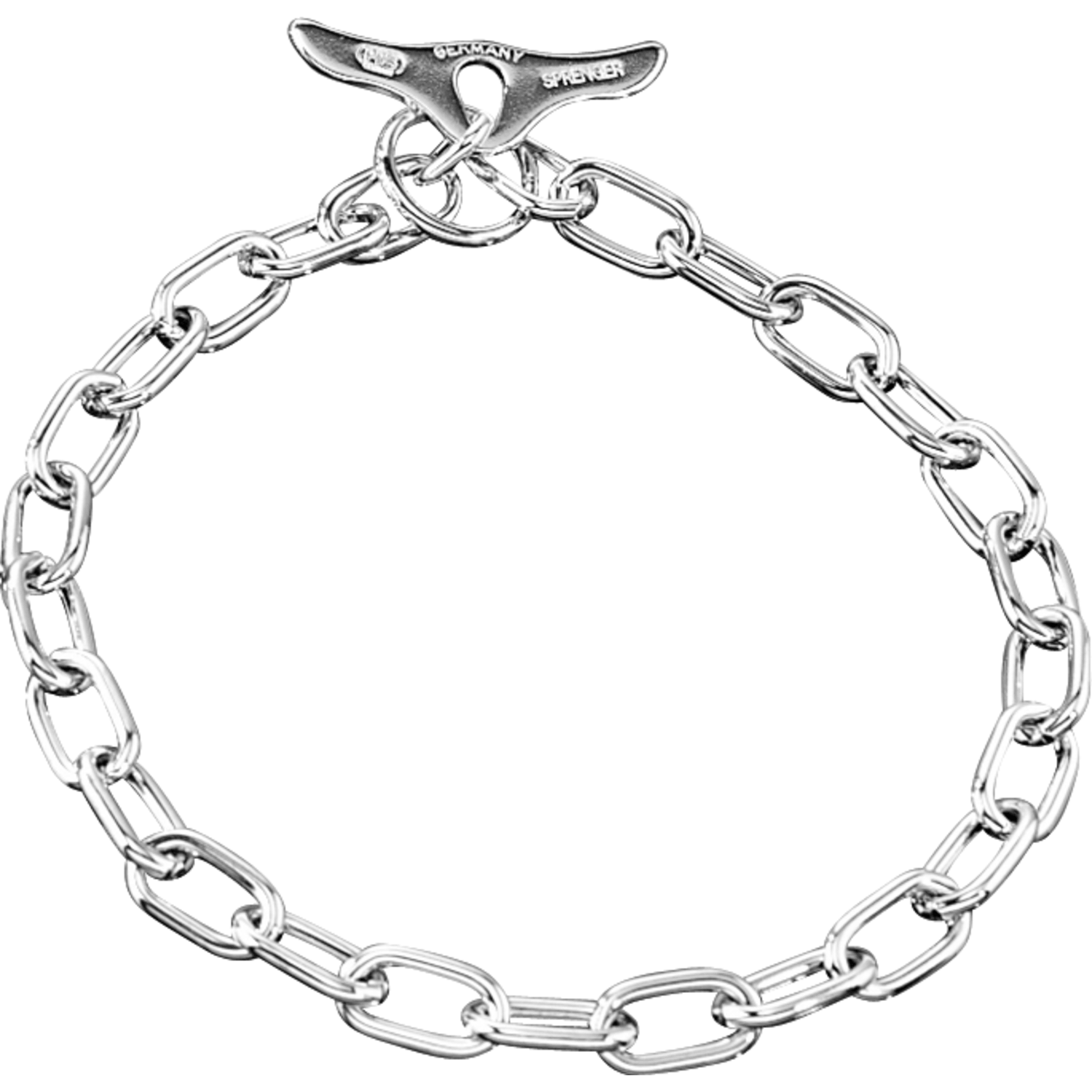 Medium Chain Link Collar (Steel Chrome-Plated) - 3.4mm