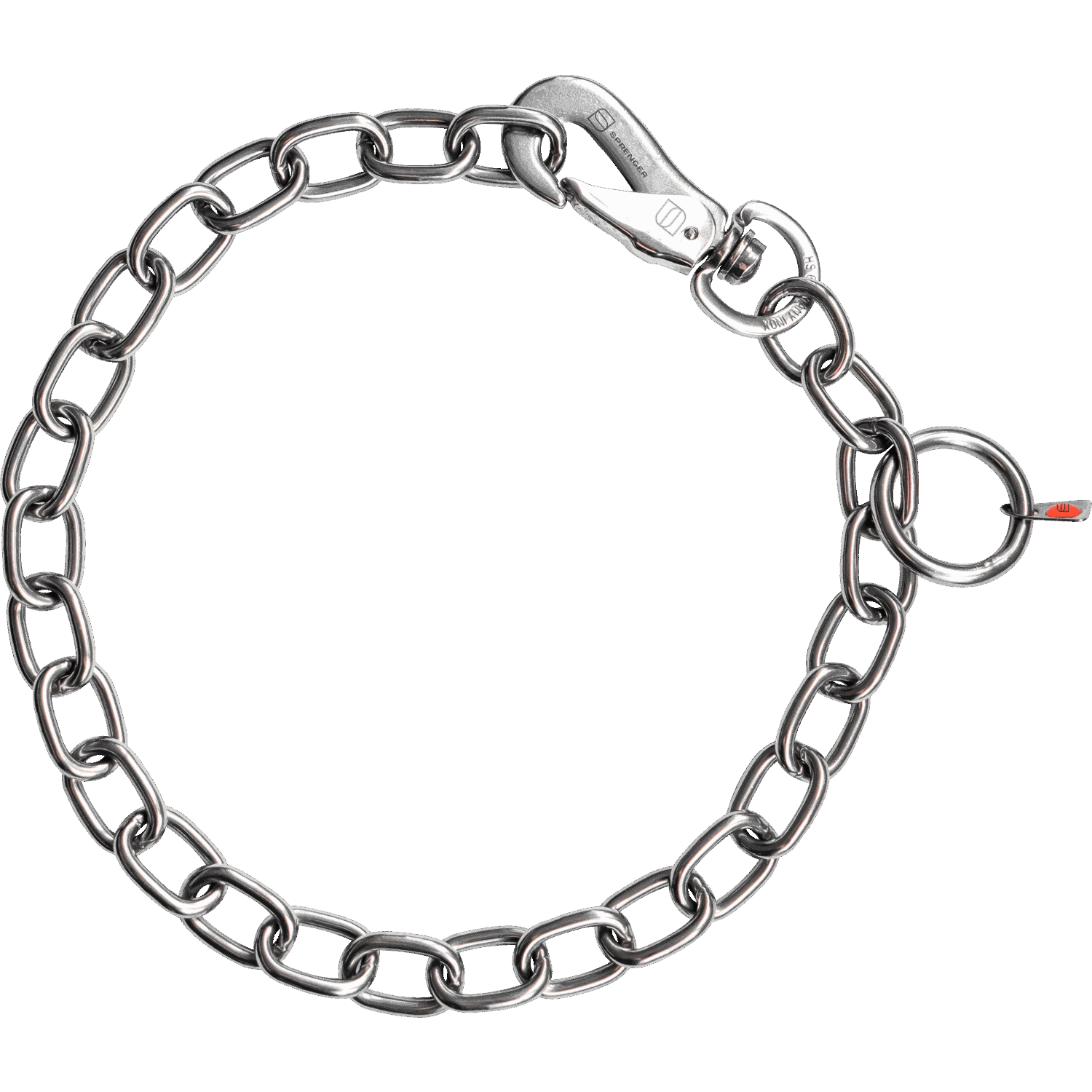 Medium Chain Link Collar with SPRENGER Hook - 4mm