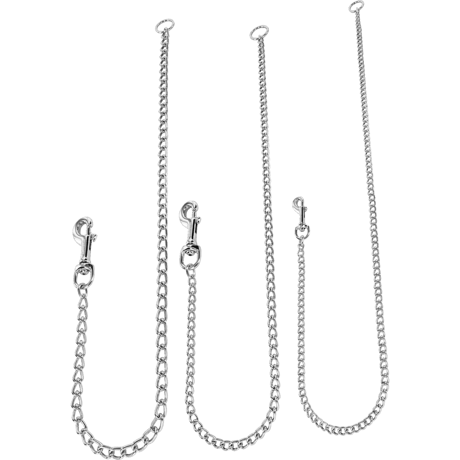 Round Chain Leash Attachment (31") - Steel Chrome-Plated