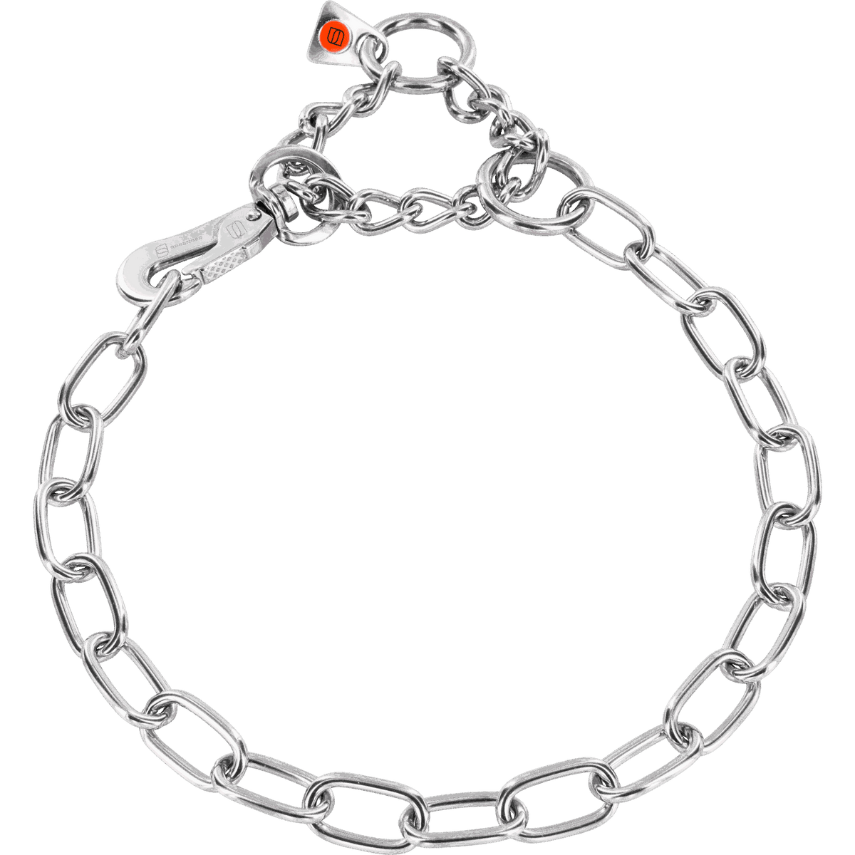 Adjustable Medium Link Chain Collar - Stainless Steel, 3.0mm