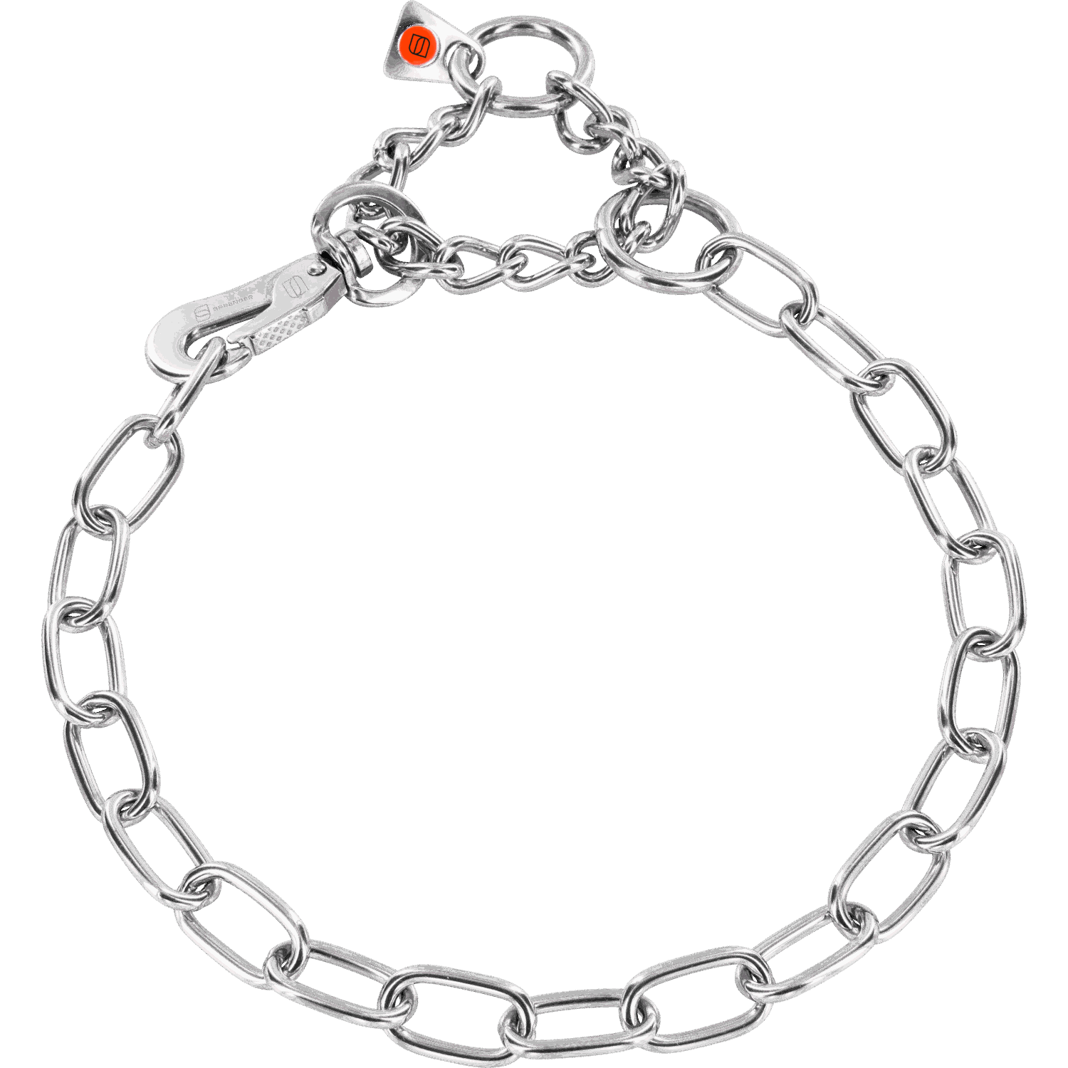 Adjustable Medium Link Chain Collar - Stainless Steel, 3.0mm Wire Gauge