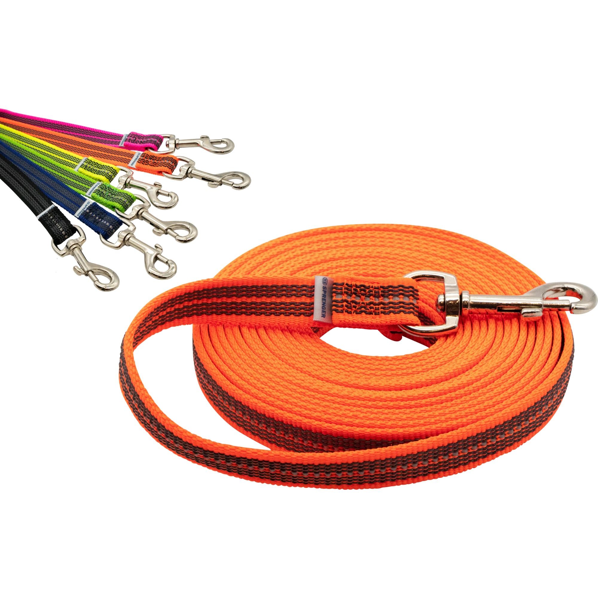 Rubberized Nylon Tracking Leash (No Hand Strap)