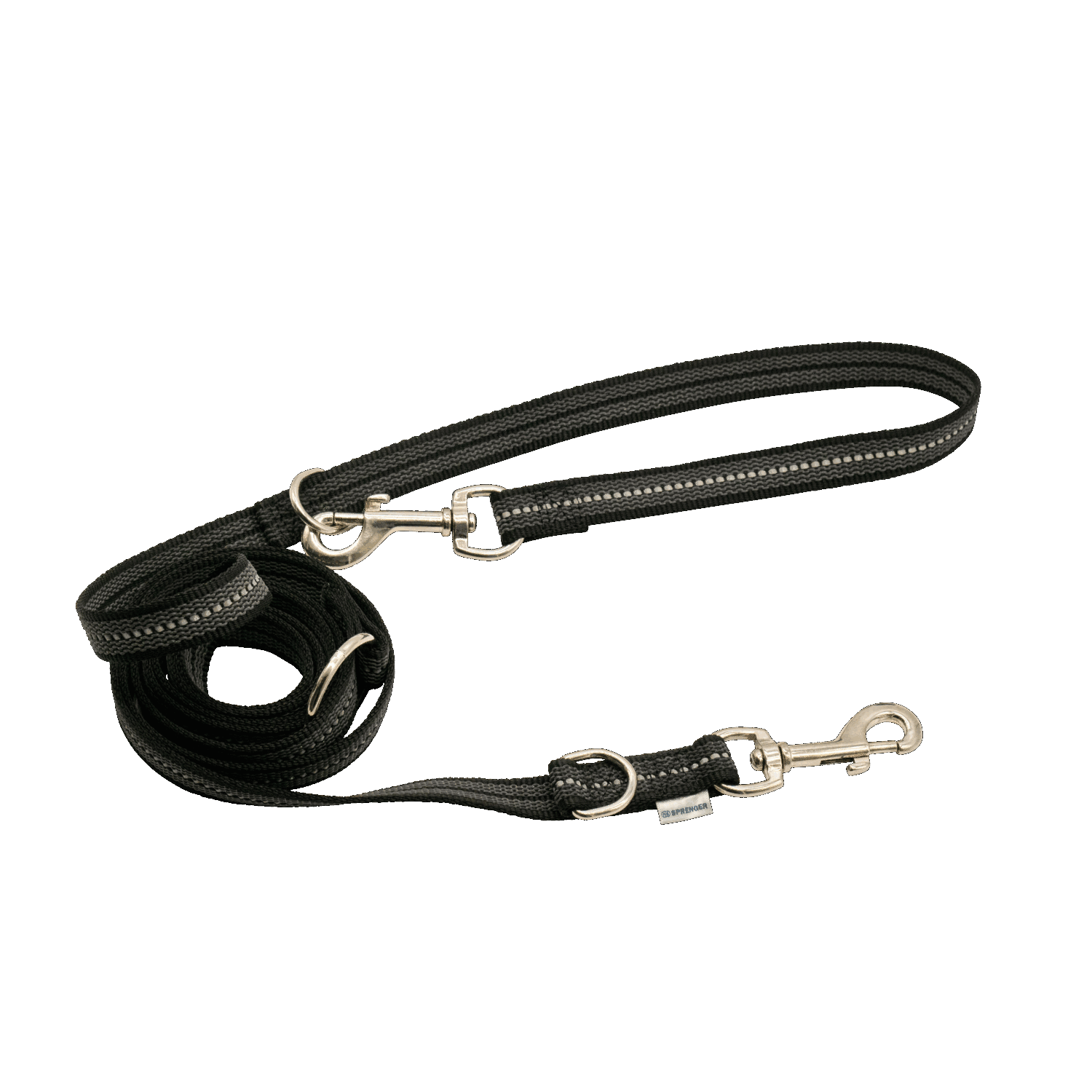 Rubberized Nylon Leash with 3-Fold Adjustability