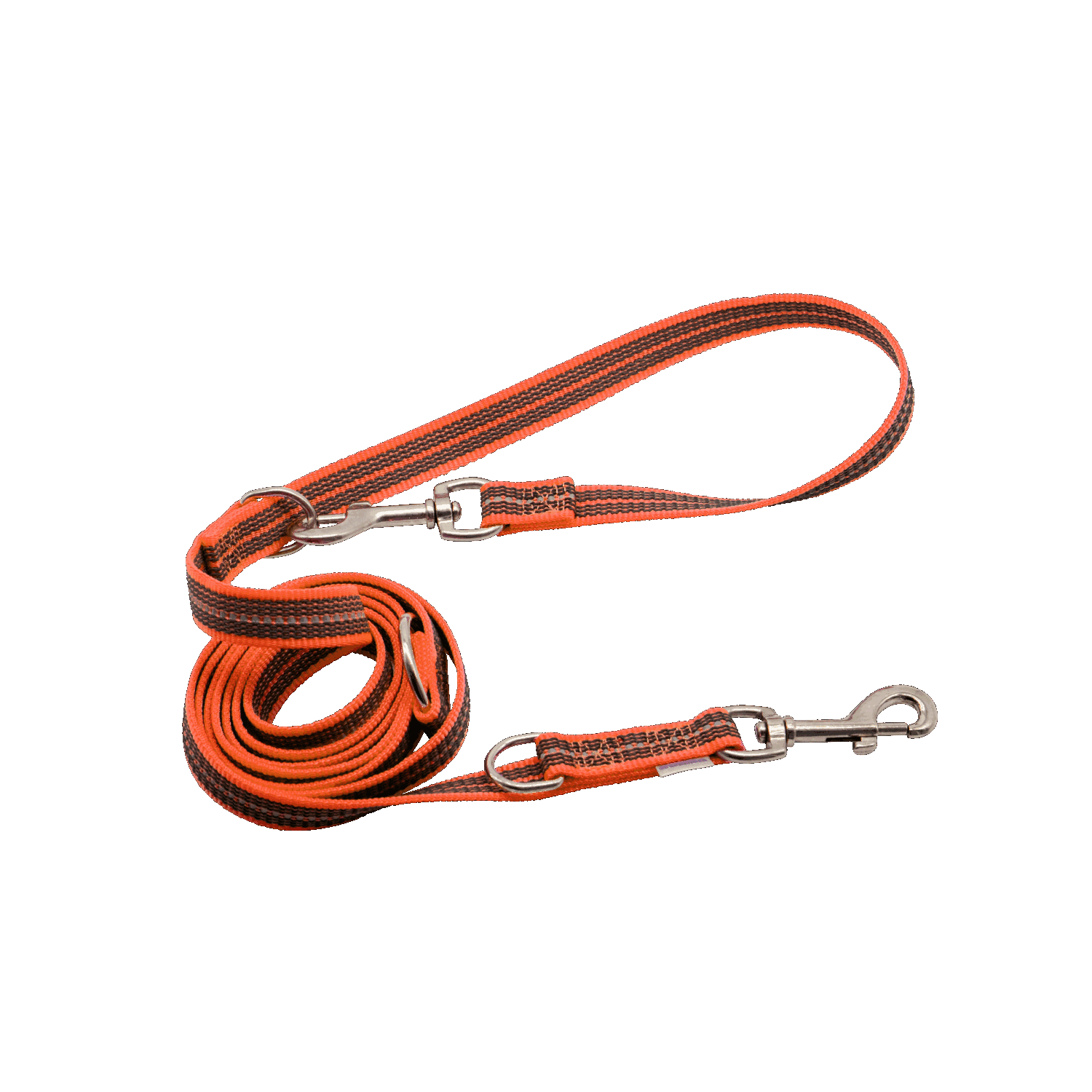 Rubberized Nylon Leash with 3-Fold Adjustability