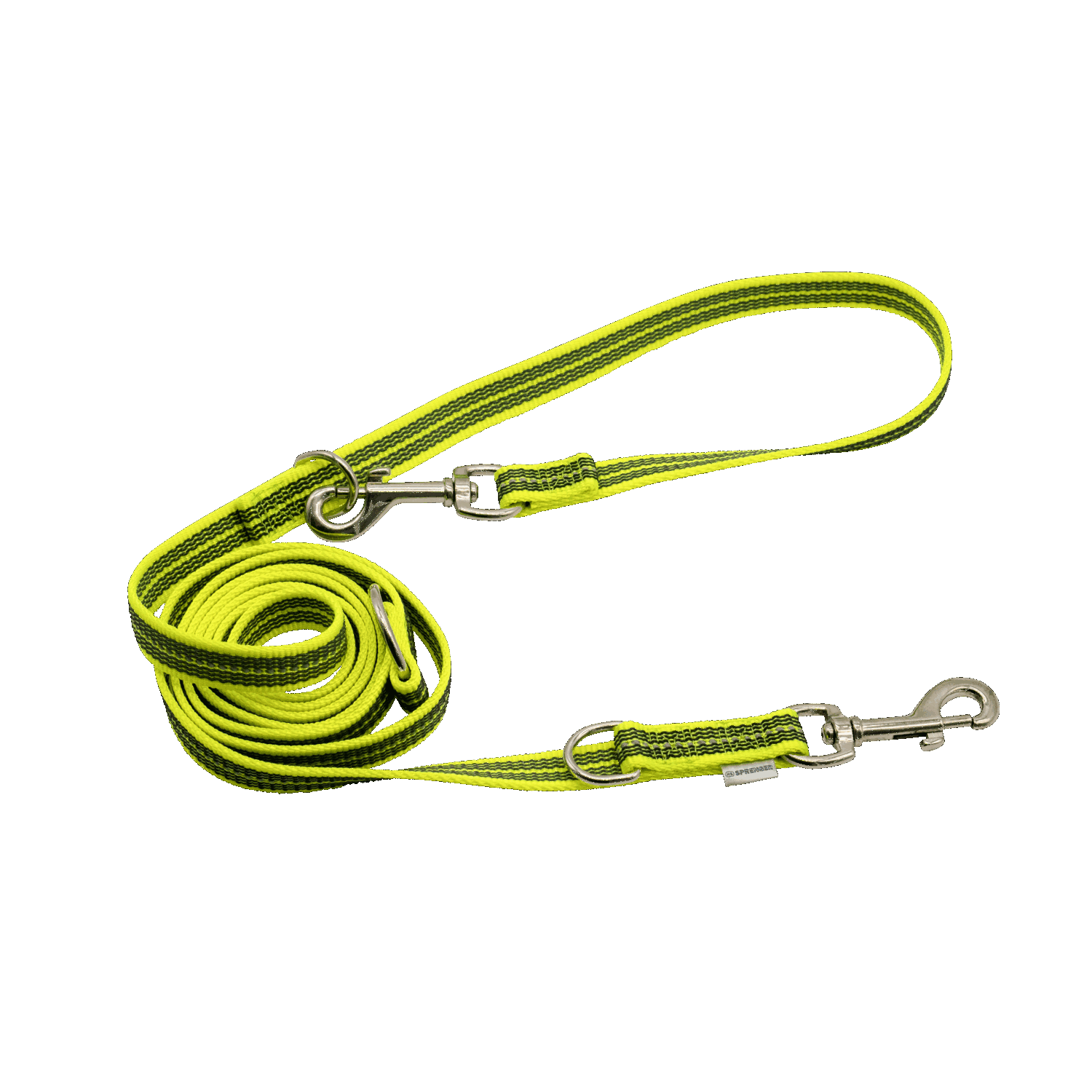 Rubberized Nylon Leash with 3 Fold Adjustability