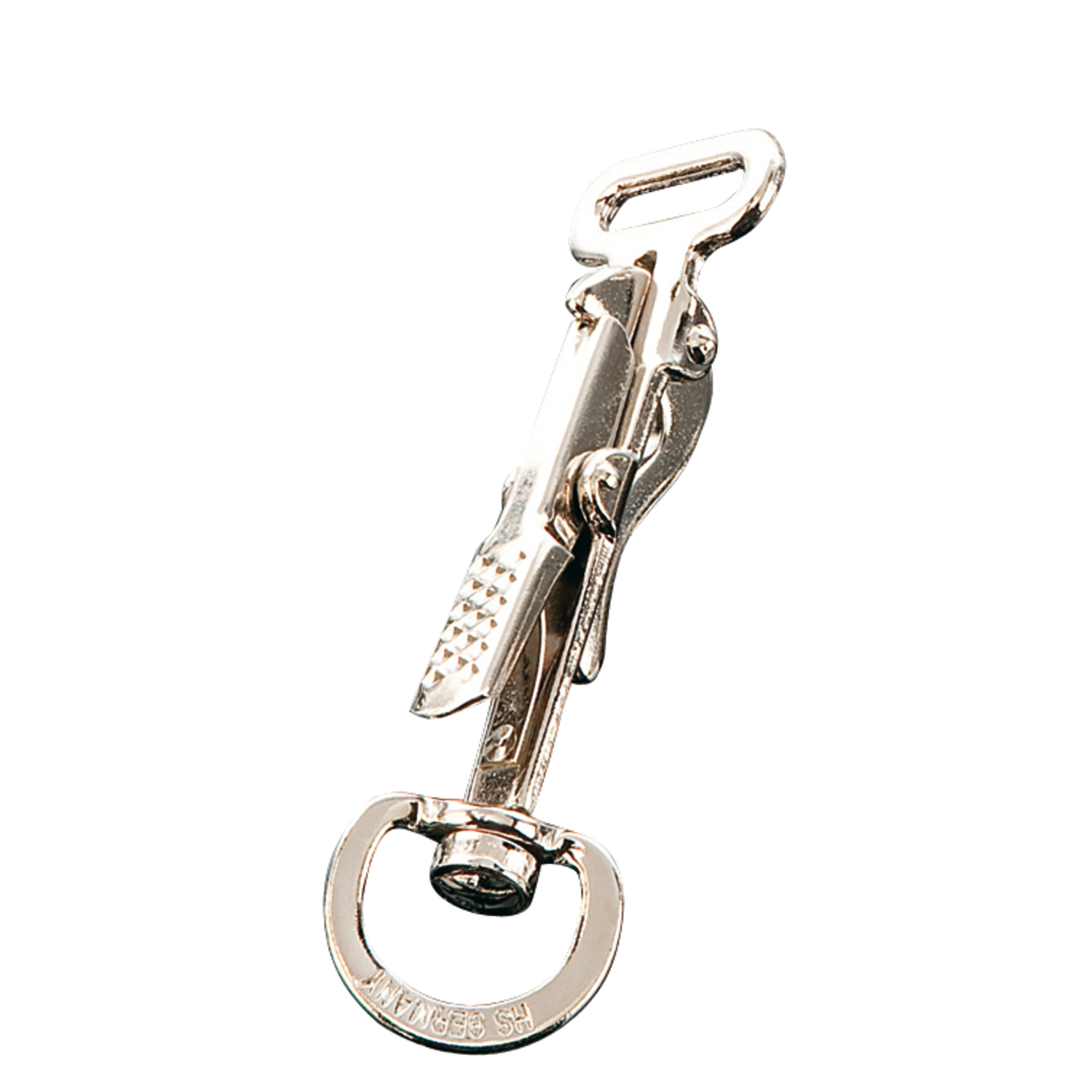 SPRENGER Hunter Leash Hook (Steel Nickel-Plated) - 1 swivel & 1 firm e